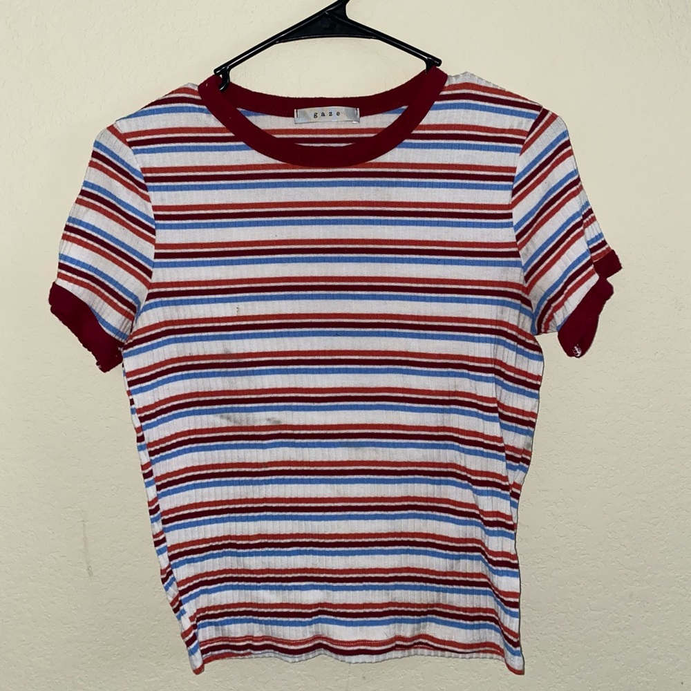 Multi colored striped shirt